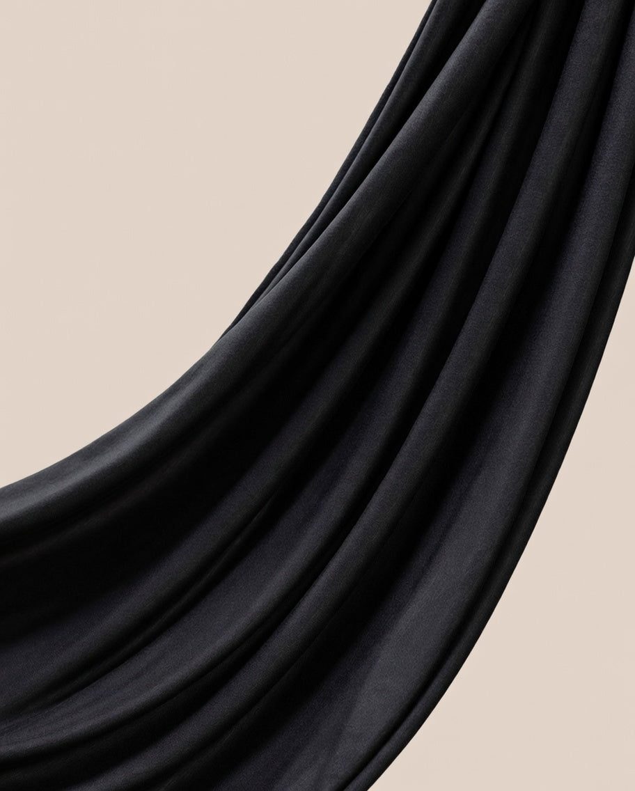 Premium Jersey Hijab - Jet Black