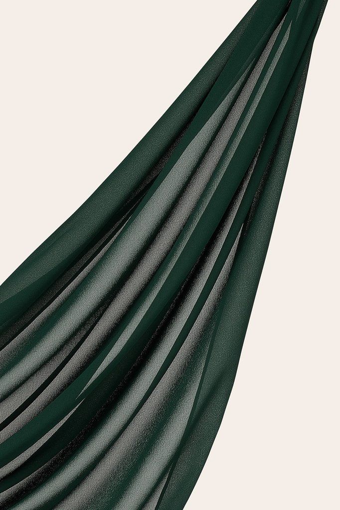 Premium Georgette - Deep Green