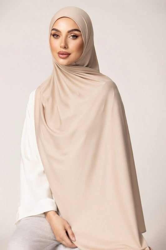 Premium Jersey Hijab - Oat
